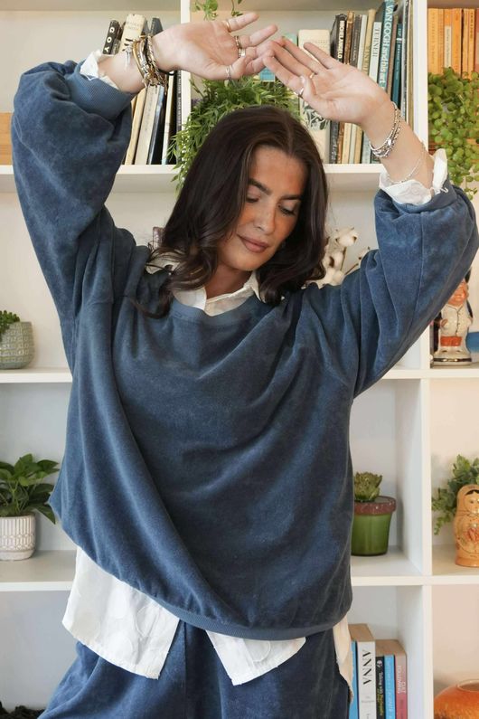Terry B Classic Sweatshirt Denim
